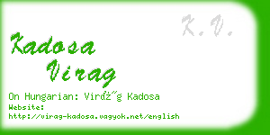 kadosa virag business card